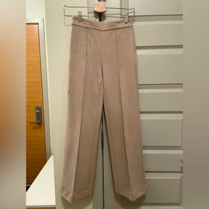 Ann Taylor faux suede wide legged pants, Sz 00 petite